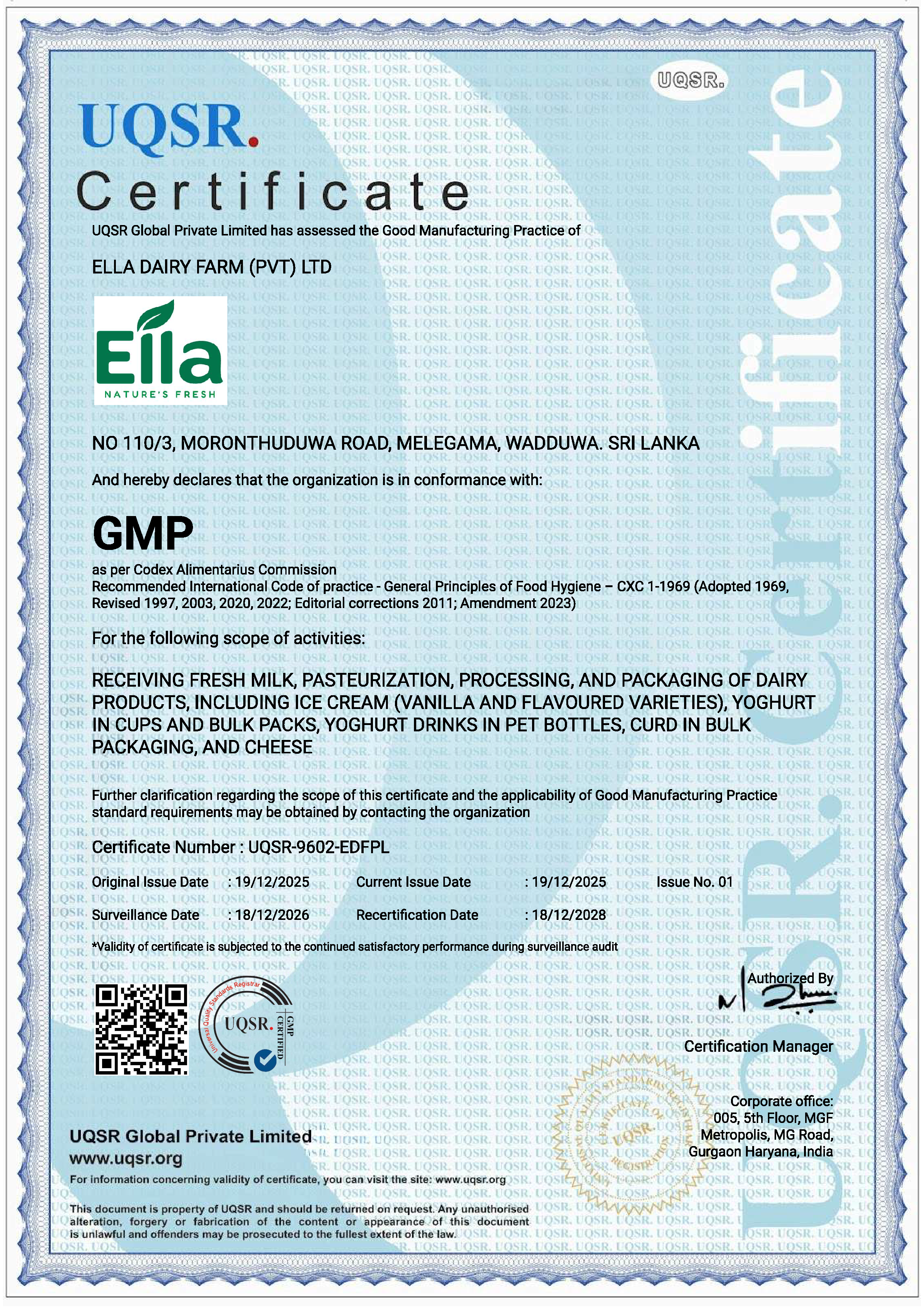 GMP Certified